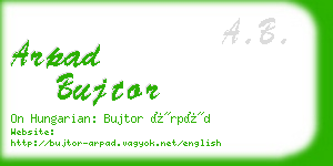 arpad bujtor business card